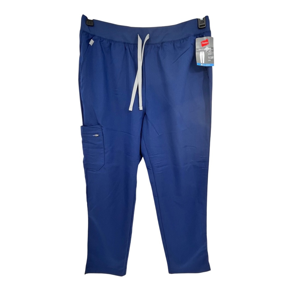 Hanes‎ Premium Scrubs Unisex XL Blue Straight Leg Cool Comfort Pants Healthcare